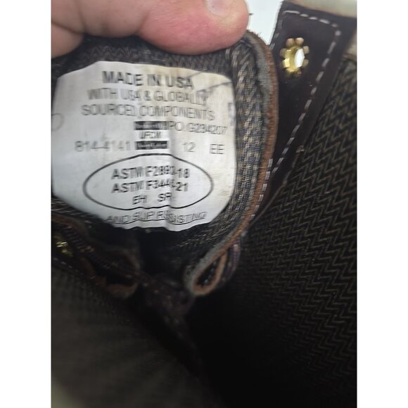 Thorogood Men's 8" Flyway Waterproof Moc Toe Work Boot U.S.A.814-4141 Brown 12EE - Picture 4 of 7